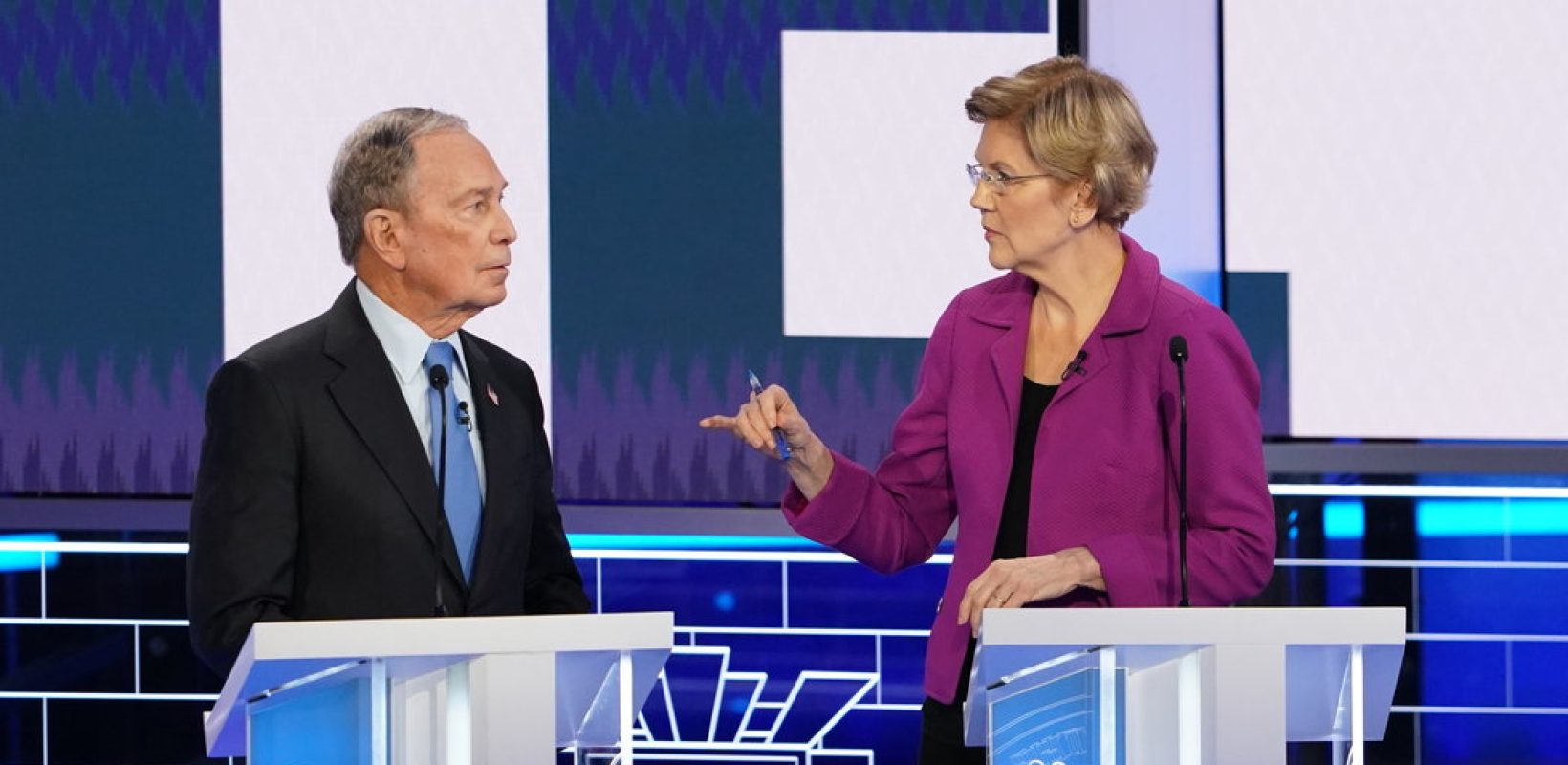 Warren Gives Bloomberg Secret "Pinkie"